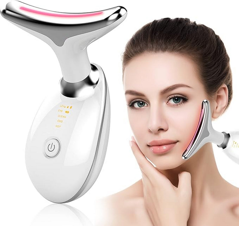 Glow Skin: Masajeador Facial Rejuvenecedor con Terapia LED - Tratamiento para Arrugas y Papada