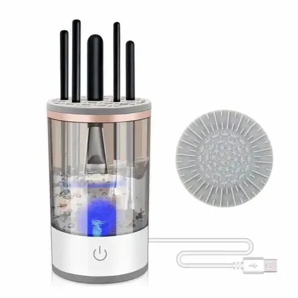 LIMPIADOR DE PINCELES DE MAQUILLAJE - GIRATORIO/ELÉCTRICO Y AUTOMÁTICO