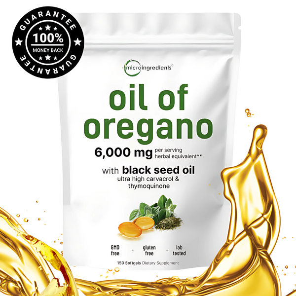 Oil of Oregano™: Cápsulas Vegetales con Orégano y Semilla Negra para Apoyo Inmune y Antioxidante